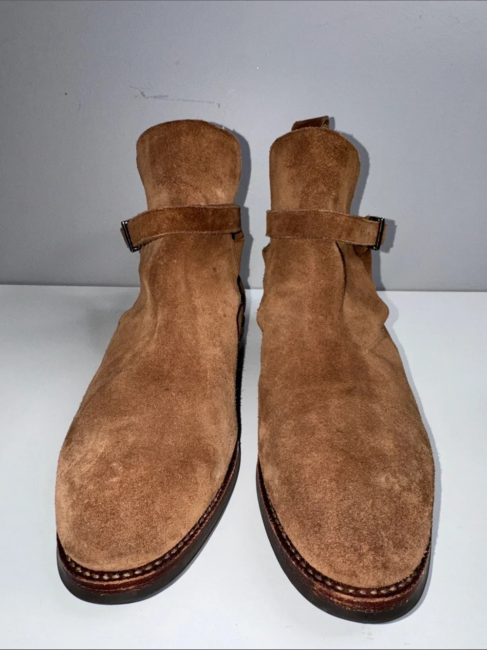 Meermin Mallorca Brown Suede Jodhpur Boots – Goodyear Welted – Men’s